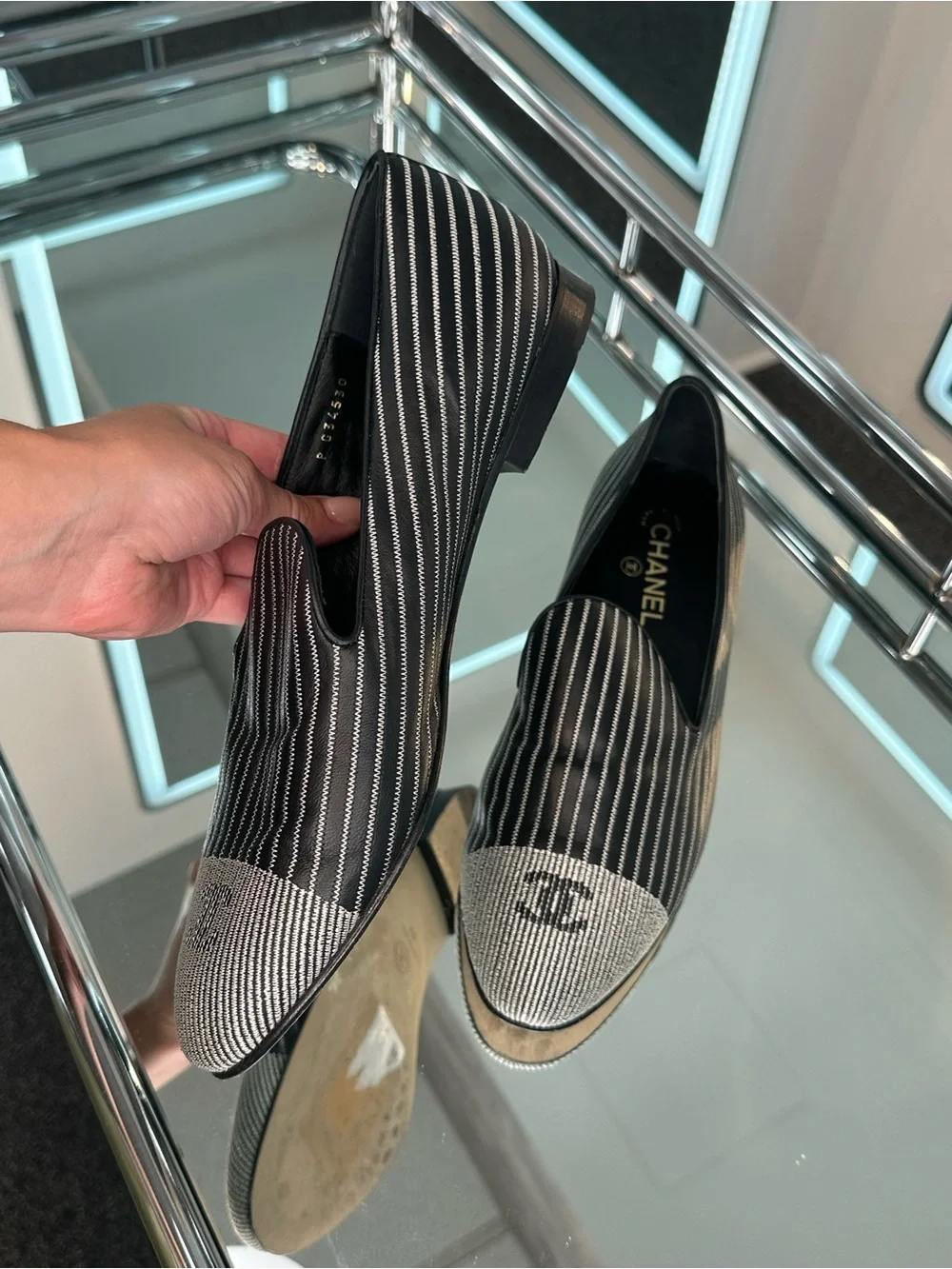 Chanel Pinstripe Loafer